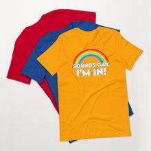 Load image into Gallery viewer, Sounds Gay! Men's Short-Sleeved T-Shirt
