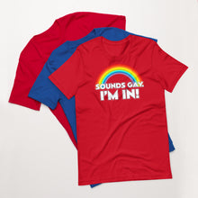 Load image into Gallery viewer, Sounds Gay! Men's Short-Sleeved T-Shirt