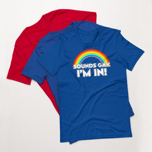 Load image into Gallery viewer, Sounds Gay! Men's Short-Sleeved T-Shirt