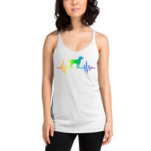 Load image into Gallery viewer, Women's Racerback Labrador Heartbeat Tank