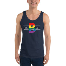 Load image into Gallery viewer, nuBar Rainbow Logo Unisex Tank Top - White on Dark