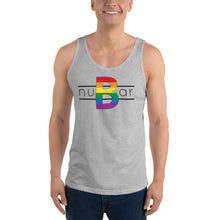 Load image into Gallery viewer, nuBar Rainbow Logo Unisex Tank Top - Black on Light