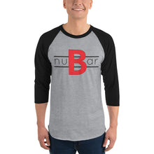 Load image into Gallery viewer, nuBar Original Logo 3/4 Sleeve Baseball T-Shirt - Black on Light
