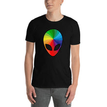 Load image into Gallery viewer, Rainbow Alien Head Short-Sleeve T-Shirt