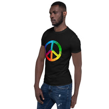 Load image into Gallery viewer, Rainbow Peace Symbol Short-Sleeve T-Shirt