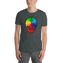 Load image into Gallery viewer, Rainbow Alien Head Short-Sleeve T-Shirt