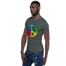 Load image into Gallery viewer, Rainbow Peace Symbol Short-Sleeve T-Shirt