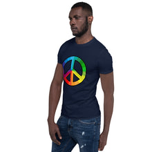 Load image into Gallery viewer, Rainbow Peace Symbol Short-Sleeve T-Shirt
