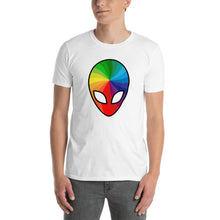 Load image into Gallery viewer, Rainbow Alien Head Short-Sleeve T-Shirt