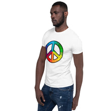 Load image into Gallery viewer, Rainbow Peace Symbol Short-Sleeve T-Shirt
