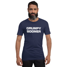 Load image into Gallery viewer, Grumpy Boomer Short Sleeve T-Shirt - White on Dark