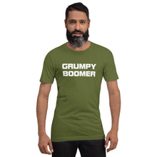 Load image into Gallery viewer, Grumpy Boomer Short Sleeve T-Shirt - White on Dark