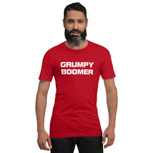 Load image into Gallery viewer, Grumpy Boomer Short Sleeve T-Shirt - White on Dark