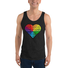 Load image into Gallery viewer, Love is Love is Love Unisex Tank Top