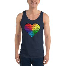 Load image into Gallery viewer, Love is Love is Love Unisex Tank Top
