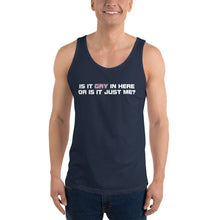 Load image into Gallery viewer, Gay in Here Tank Top - White on Dark