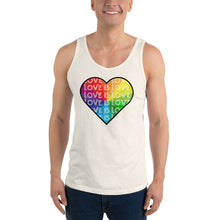 Load image into Gallery viewer, Love is Love is Love Unisex Tank Top