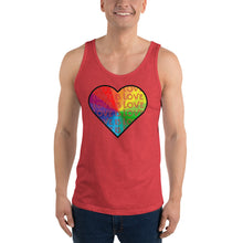 Load image into Gallery viewer, Love is Love is Love Unisex Tank Top