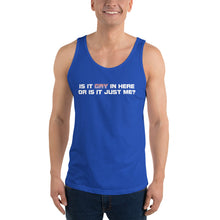 Load image into Gallery viewer, Gay in Here Tank Top - White on Dark