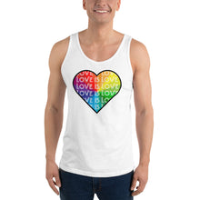Load image into Gallery viewer, Love is Love is Love Unisex Tank Top