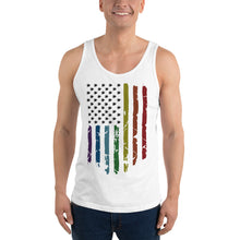 Load image into Gallery viewer, Cannabis Pride Unisex Tank Top - Black on Light