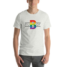 Load image into Gallery viewer, nuBar Rainbow Logo Short-Sleeve Unisex T-Shirt - Black on Light