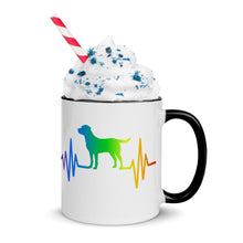 Load image into Gallery viewer, Rainbow Labrador Heartbeat Mug