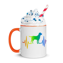 Load image into Gallery viewer, Rainbow Labrador Heartbeat Mug