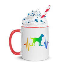 Load image into Gallery viewer, Rainbow Labrador Heartbeat Mug
