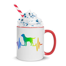 Load image into Gallery viewer, Rainbow Labrador Heartbeat Mug