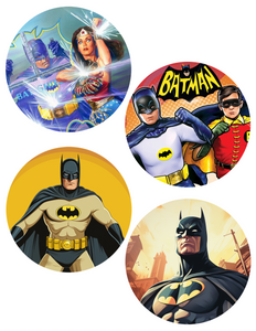 Superhero and Pop Culture Coasters (Sold as a Set of 4)