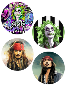 Superhero and Pop Culture Coasters (Sold as a Set of 4)