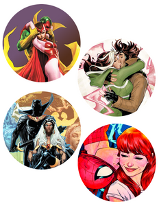 Superhero and Pop Culture Coasters (Sold as a Set of 4)