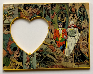 Superhero Collage Heart Frame - 6 1/2" x 8 1/2"