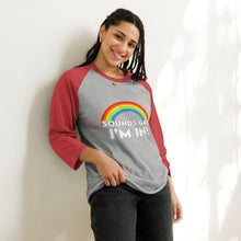 Load image into Gallery viewer, Sounds Gay! 3/4 Unisex Baseball T-Shirt
