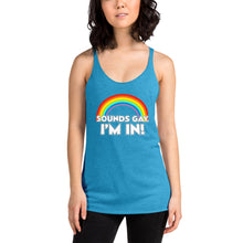Load image into Gallery viewer, Women&#39;s Racerback Sounds Gay! Tank
