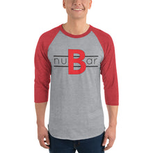 Load image into Gallery viewer, nuBar Original Logo 3/4 Sleeve Baseball T-Shirt - Black on Light
