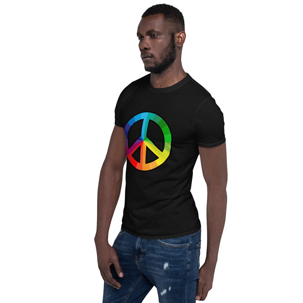 Rainbow Peace Symbol Short-Sleeve T-Shirt