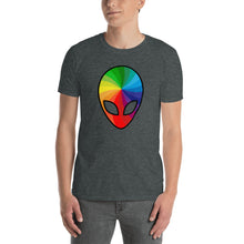 Load image into Gallery viewer, Rainbow Alien Head Short-Sleeve T-Shirt
