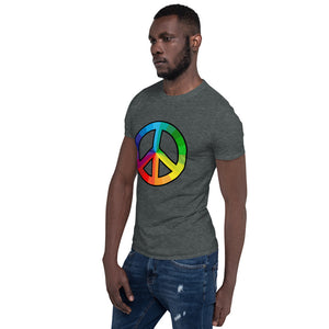Rainbow Peace Symbol Short-Sleeve T-Shirt