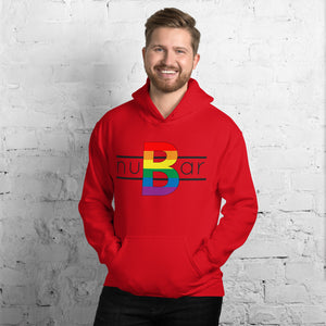 nuBar Rainbow Logo Unisex Hoodie - Black on Light