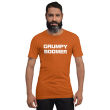 Load image into Gallery viewer, Grumpy Boomer Short Sleeve T-Shirt - White on Dark
