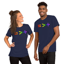 Load image into Gallery viewer, Equals is Greater Short Sleeve Unisex T-Shirt
