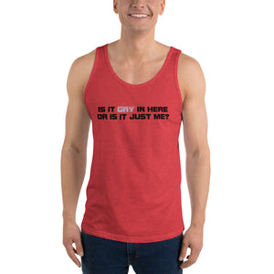 Gay in Here Tank Top - Black on Light