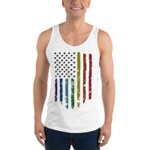 Load image into Gallery viewer, Cannabis Pride Unisex Tank Top - Black on Light
