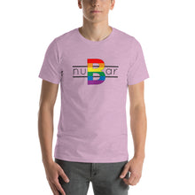 Load image into Gallery viewer, nuBar Rainbow Logo Short-Sleeve Unisex T-Shirt - Black on Light

