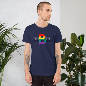 nuBar Rainbow Logo Short-Sleeve Unisex T-Shirt - White on Dark