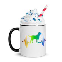 Load image into Gallery viewer, Rainbow Labrador Heartbeat Mug
